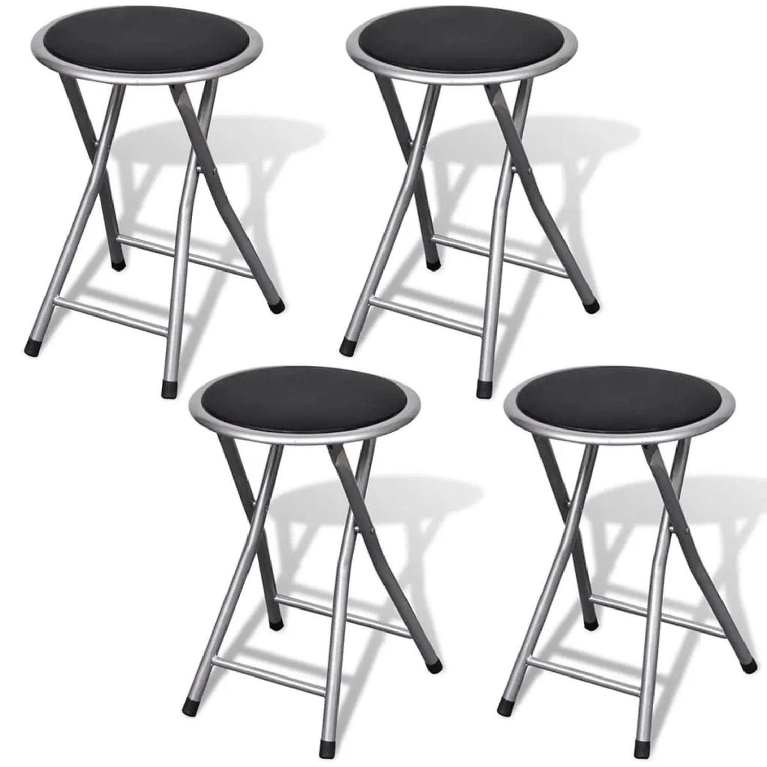 vidaXL Klappbare Hocker 4 Stk Kunstleder 241033