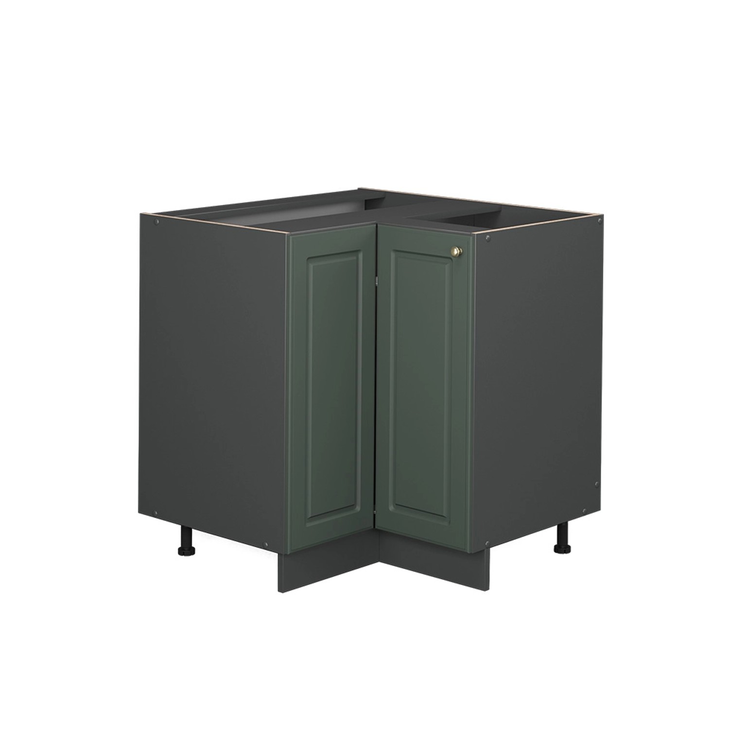 Vicco Eckunterschrank Fame-Line Grün-Gold Landhaus/Anthrazit 81 cm ohne Arbeitsplatte
