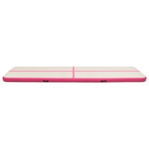 vidaXL Aufblasbare Gymnastikmatte mit Pumpe 600x100x15 cm PVC Rosa 92667
