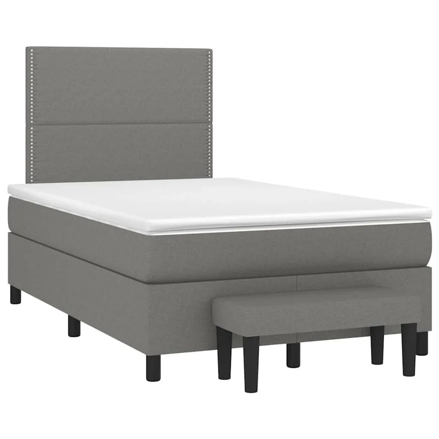 vidaXL Boxspringbett mit Matratze Dunkelgrau 120x190 cm Stoff 3270349 günstig online kaufen
