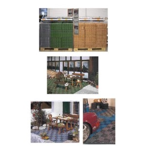 Florco Eckteile, terracotta, 4er-Pack für 40x40 cm Klickfliesen für Terrasse & Gehweg.
