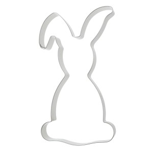Zenker Ausstecher Hase Knickohr, Edelstahl, 196x111mm, Küchenhelfer für Osterplätzchen.