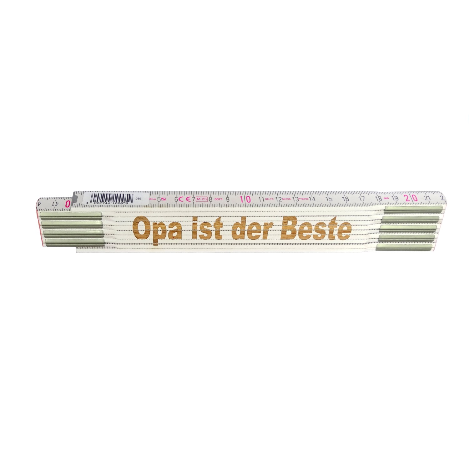 Stabila Zollstock mit Lasergravur Opa ist der Beste 2 m