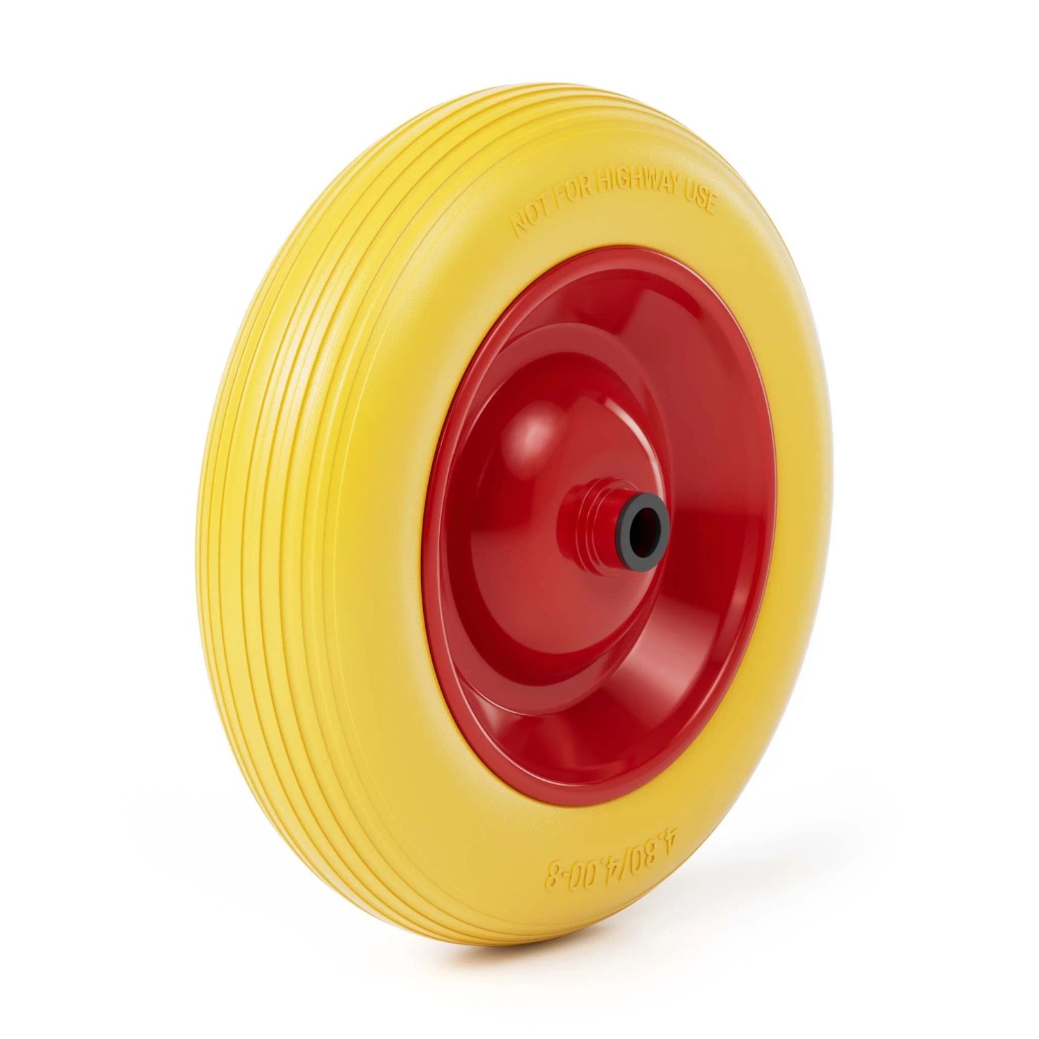 Wiltec Schubkarren Pu Rad 3.50-8 130Kg Vollgummi Polyurethan Reifen Pannensicher