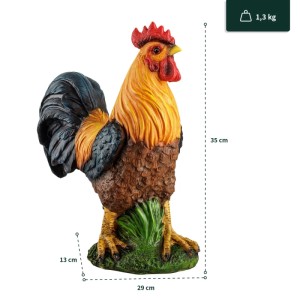 VERDOBA Wetterfeste Gartenfiguren Hahn