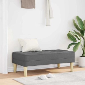 vidaXL Bank Dunkelgrau 113 x 57 x 39 cm Stoff 42001936