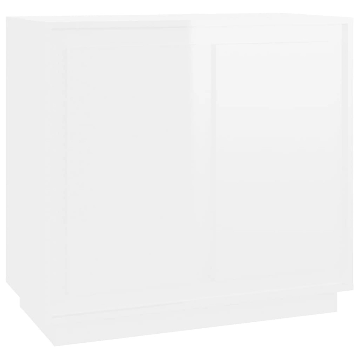 vidaXL Sideboard Hochglanz-Weiß 80x34x75 cm Holzwerkstoff 819886