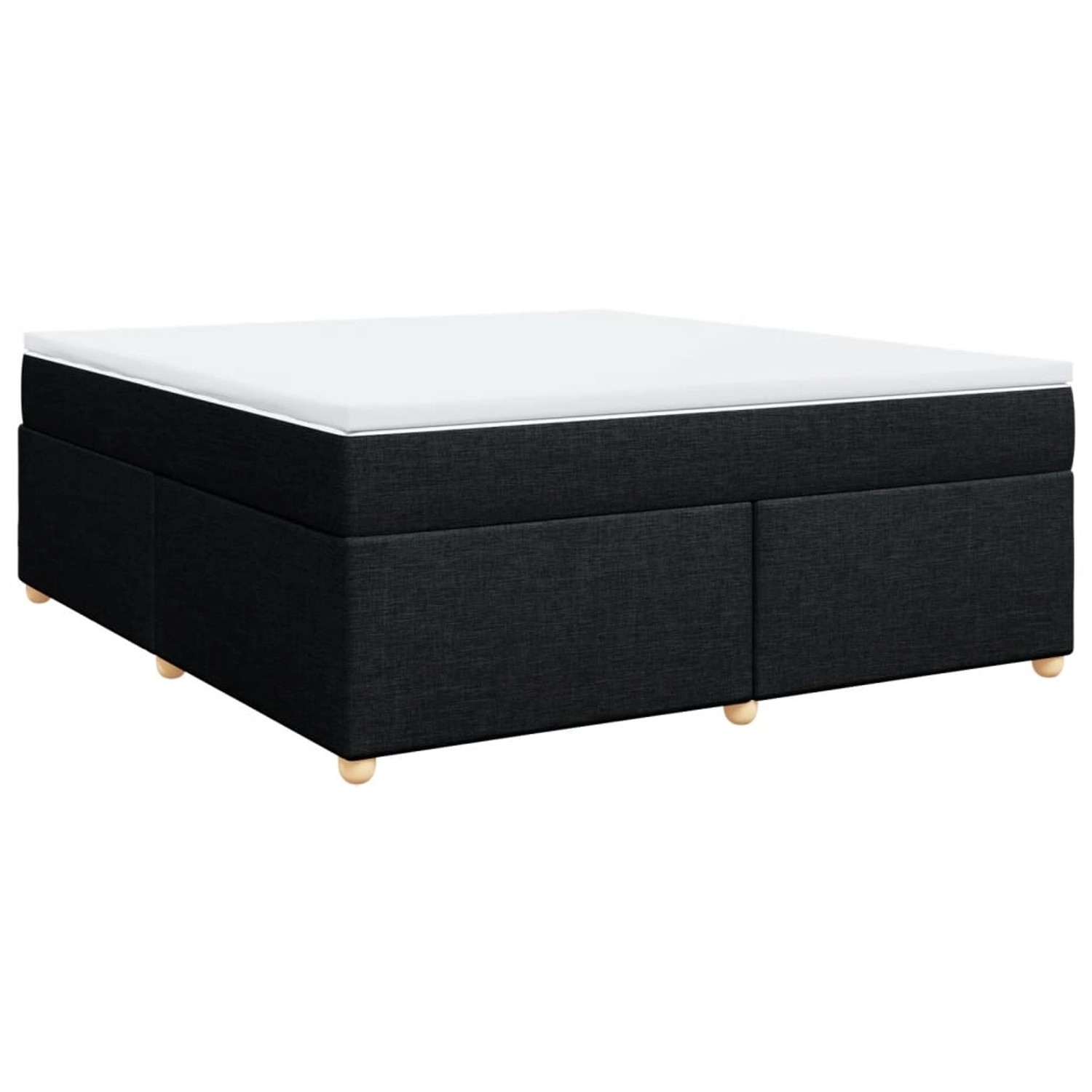 vidaXL Boxspringbett mit Matratze Schwarz 180x200 cm Stoff 3285396 günstig online kaufen
