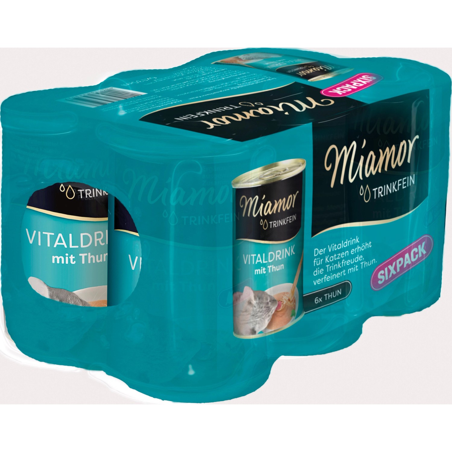 Miamor Katzengetränk Trinkfein Vorteilspack Vitaldrink mit Thunfisch 6 x 135 ml
