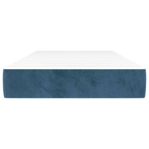 vidaXL Taschenfederkernmatratze Dunkelblau 90x190x20 cm Samt 347712