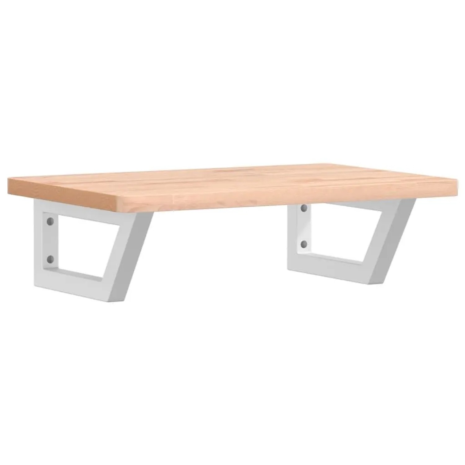 vidaXL Waschbeckenregal Wandmontage Stahl und Massivholz Buche 3302358 günstig online kaufen