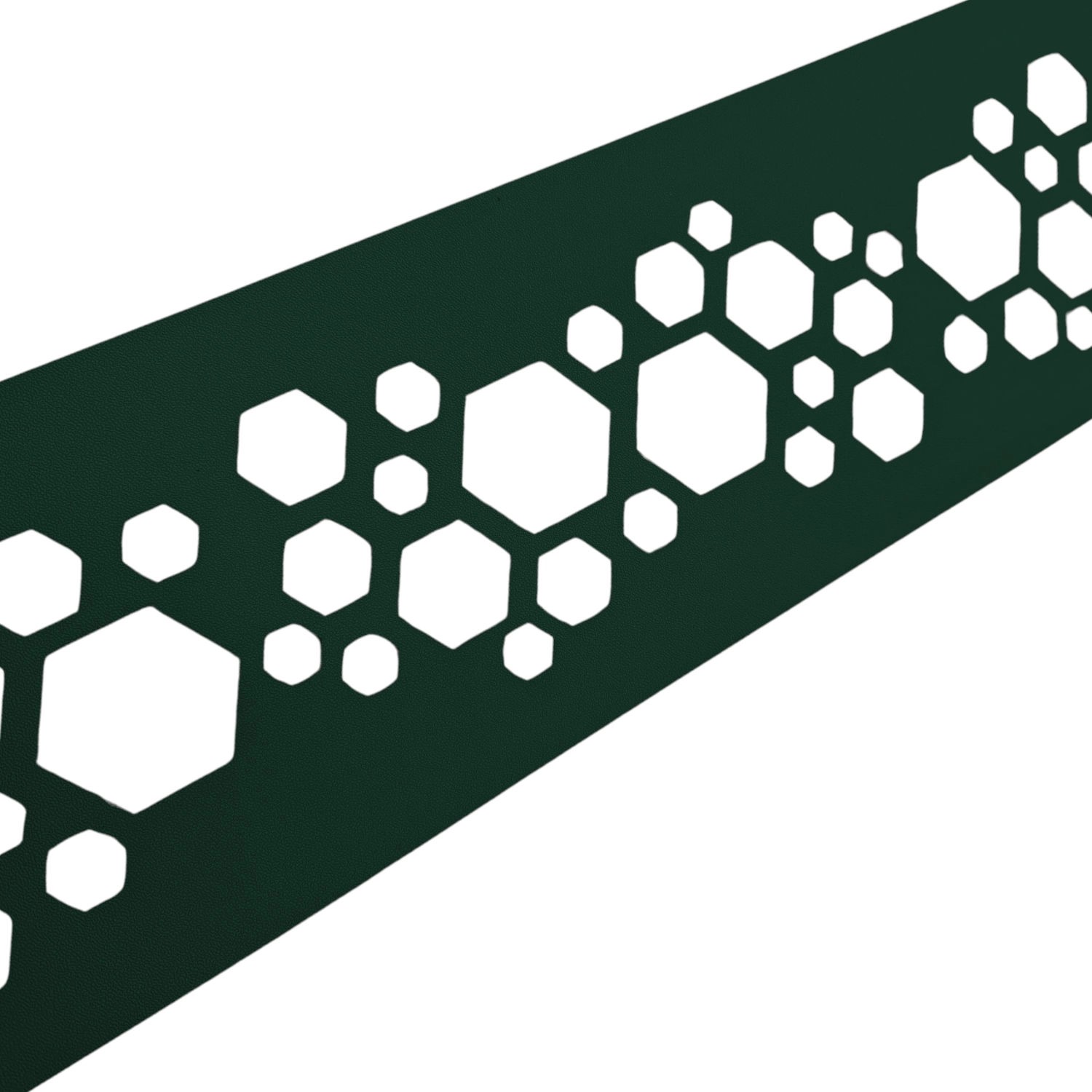 zaunzu Sichtschutz PREMIUM Dekor Hexagon Einzelstreifen Grün 2,55m günstig online kaufen