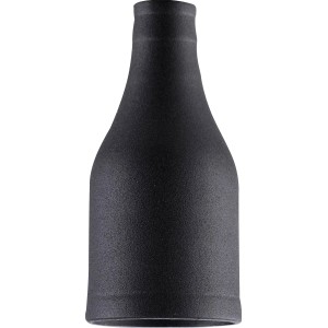Schwarze Lampenfassung E27 für Leuchtmittel bis 60W, ideal für Retro-Look.