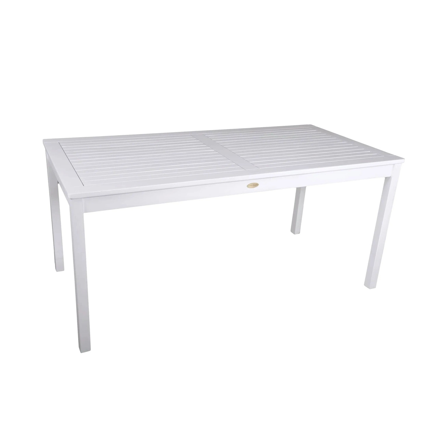 DELUKE Gartentisch NANTES Eukalyptus Weißgrau 165x80x75cm Terrassentisch Wetterfest Outdoor Tisch