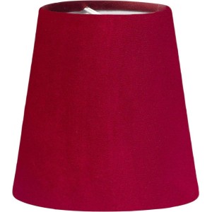 Roter Samt Lampenschirm Queen 10x10cm für Kerzen Leuchtmittel