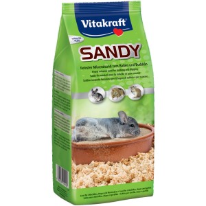 Vitakraft Mineralsand Sandy 1 kg für Kleintiere, geeignet für Chinchillas, Degus und Rennmäuse.