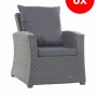 Setgarden Mix 6er Set Sitzkissen Für Polyrattan Sessel 50x52x7 Sitz + 50x56 cm Rückenlehne 1tlg Anthrazit_5