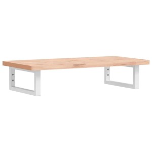 vidaXL Waschbeckenregal Wandmontage Stahl und Massivholz Buche 3302352