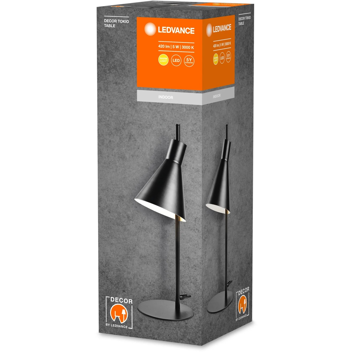 Ledvance LED-Tischleuchte Decor Tokio, schwarz, 44 cm. Elegante Lampe im japanischen Design.