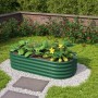 Grünes Vitavia Vita 401 Hochbeet „Seegras“ mit Schneckenschutz im Garten.