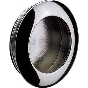 Hettich Einlassgriff aus Stahl, verchromt, für Schiebetüren.