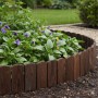 Relaxdays Beeteinfassung Tannenholz Dunkelbraun Flexibel 200 cm x 10 cm_2