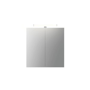 Jokey Spiegelschrank Konturalu, 65x73cm, Aluminium, mit LED-Beleuchtung für Badezimmer.