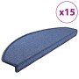 Blau Treppenmatten Set, 15 Stück, 65x24cm. Stufenmatten für mehr Sicherheit und Komfort.