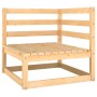 vidaXL Garten-Ecksofa aus Kiefernholz, unbehandelt. Modulares Gartenmöbel für Terrasse und Garten.