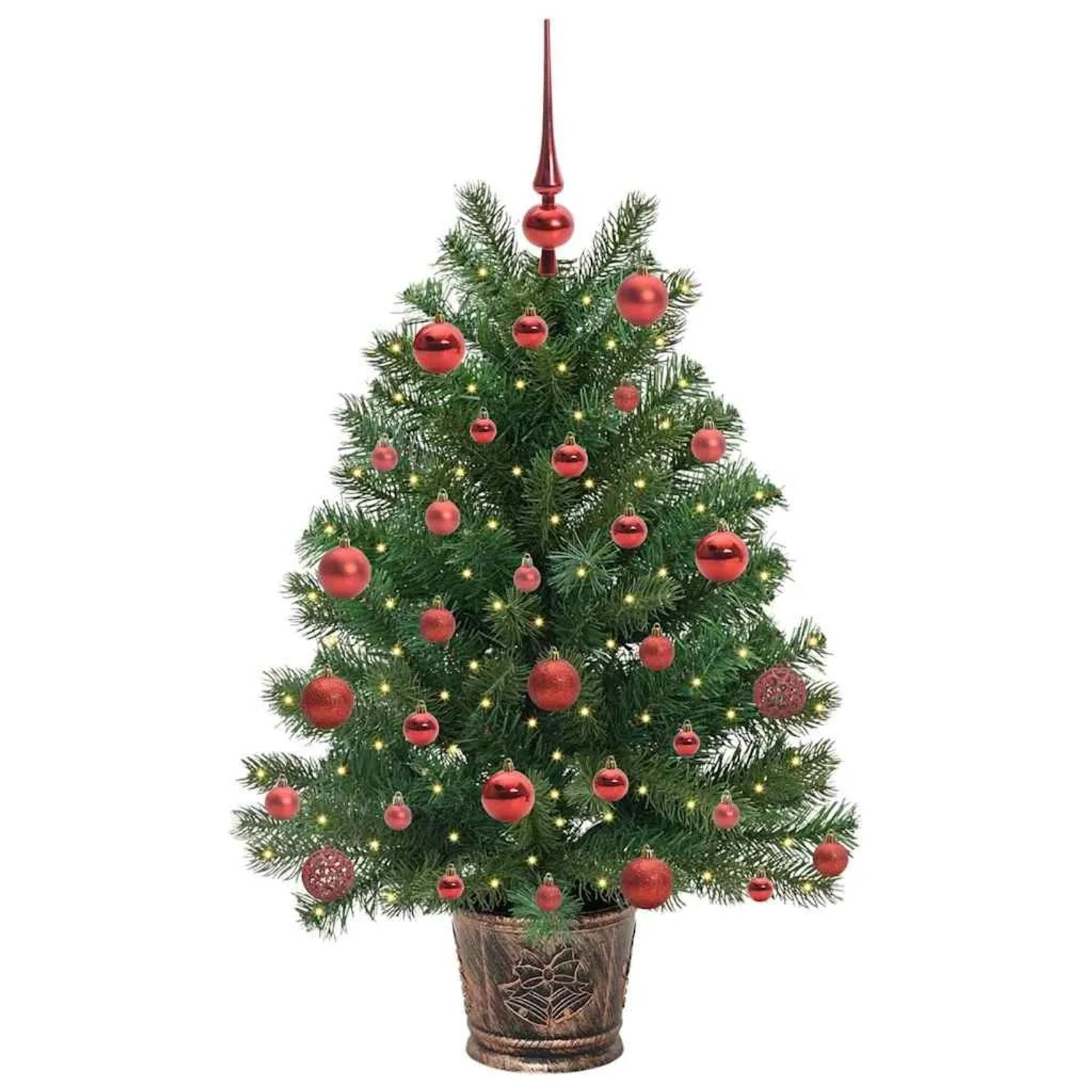 vidaXL Künstlicher Weihnachtsbaum mit 150 LEDs Grün 95 cm PE und PVC 3397315