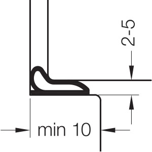 Detailaufnahme der Primo Universaldichtung Densa 25 Grau, Maße 2-5 mm x 6 m, für Tür- und Fensterdichtungen.