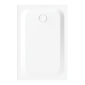 Rechteckige, weiße Bette Duschwanne Steel, 120x80 cm, aus glasiertem Titan-Stahl.