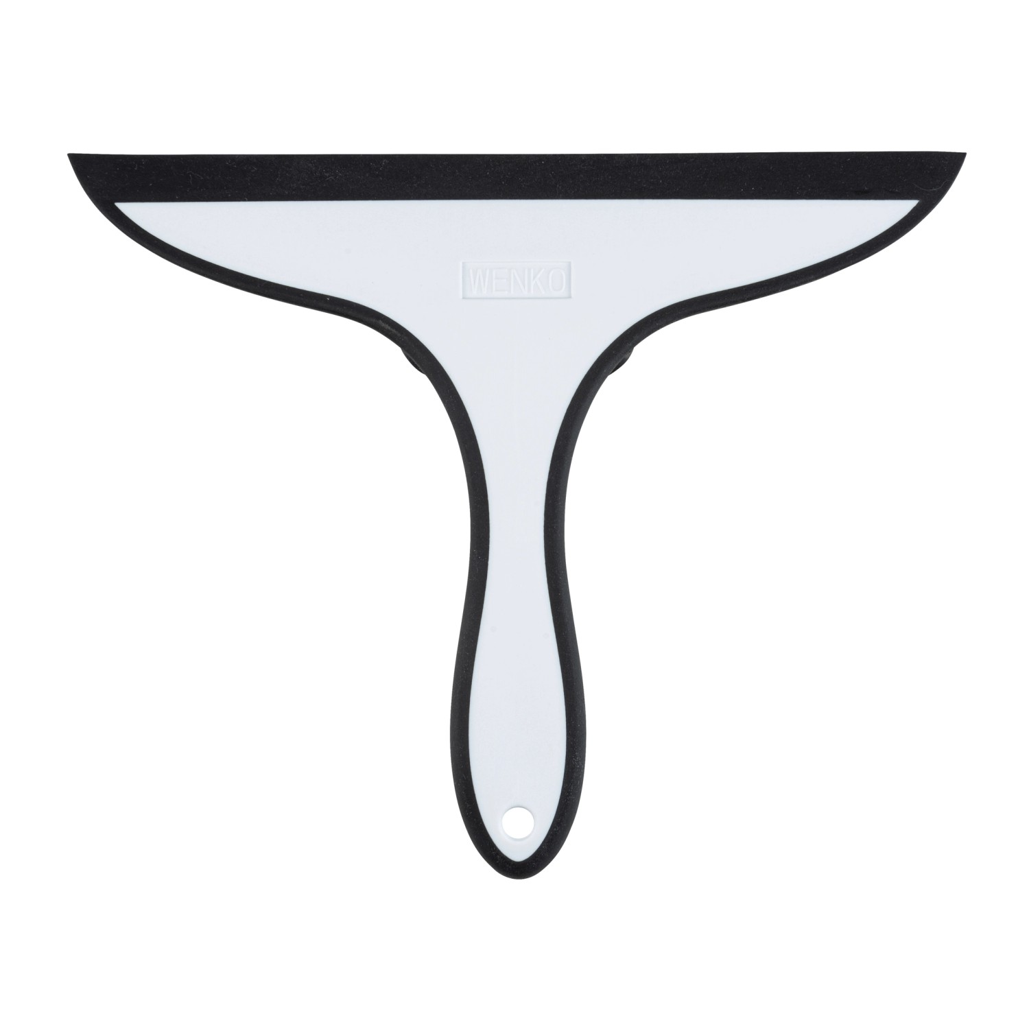 Wenko Badezimmerwischer Ibos, weiß, aus Polypropylen, zum streifenfreien Abziehen von Duschwänden.