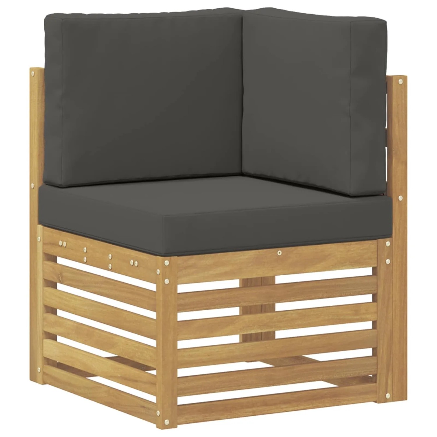 vidaXL Outdoor Ecksofa Massivholz Akazie Weiß 901506