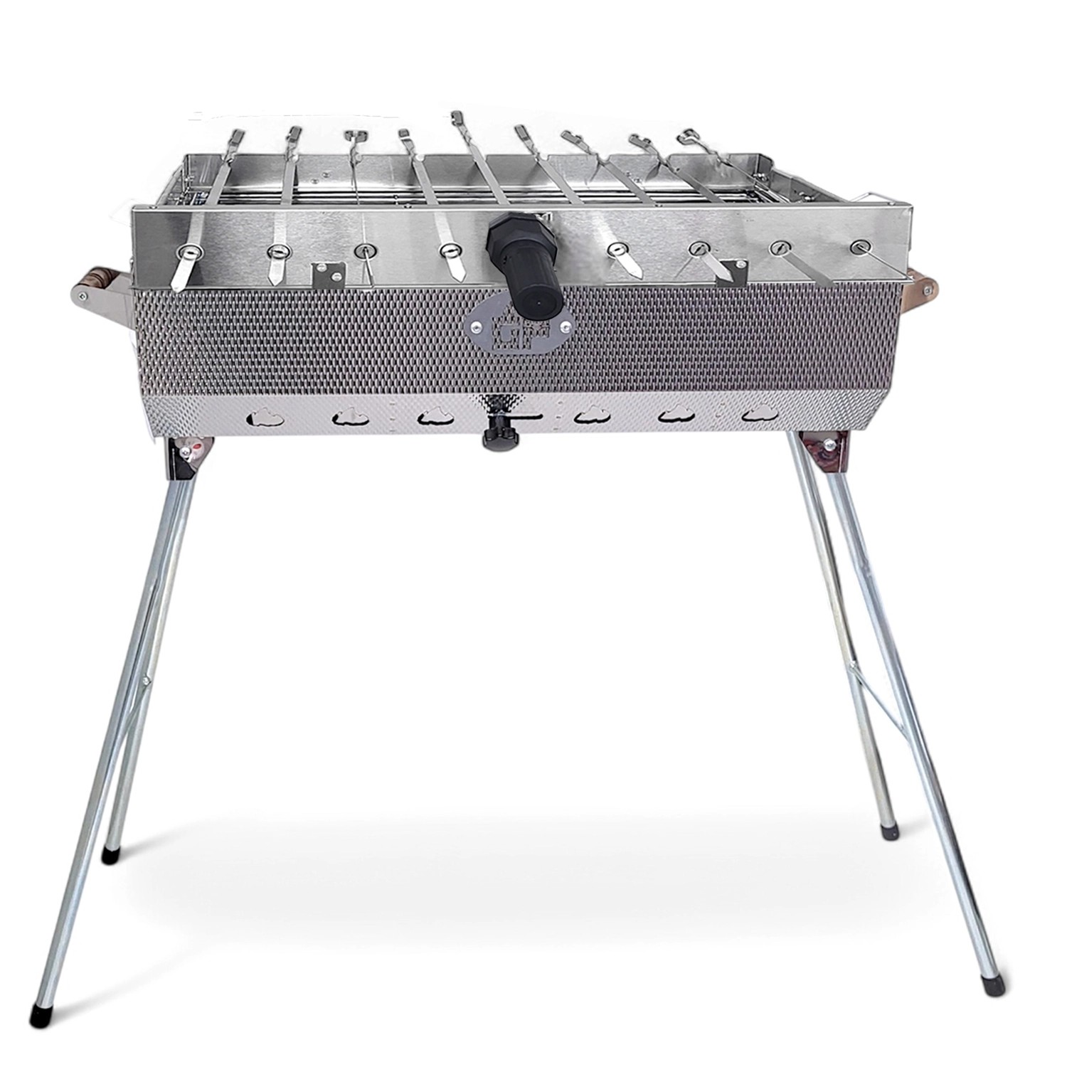 Grillpeter Mangal Set Taschkent Schaschlikgrill mit 9er Drehspieß Spieße Mo günstig online kaufen