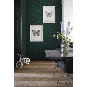 ESTAhome Tapete Leopardenmuster Petrolblau 53 cm x 10.05 m