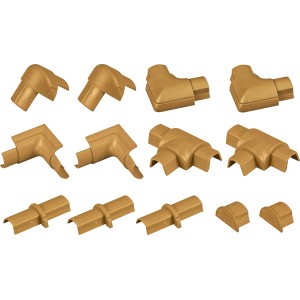 D-Line Kupplung Zubehör-Set, 13-teilig, Eichenoptik für 16x8 mm Kabelkanäle.