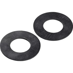 2er-Set schwarze Dichtmanschetten, Ø 62 mm, für Spülrohrdichtungen.