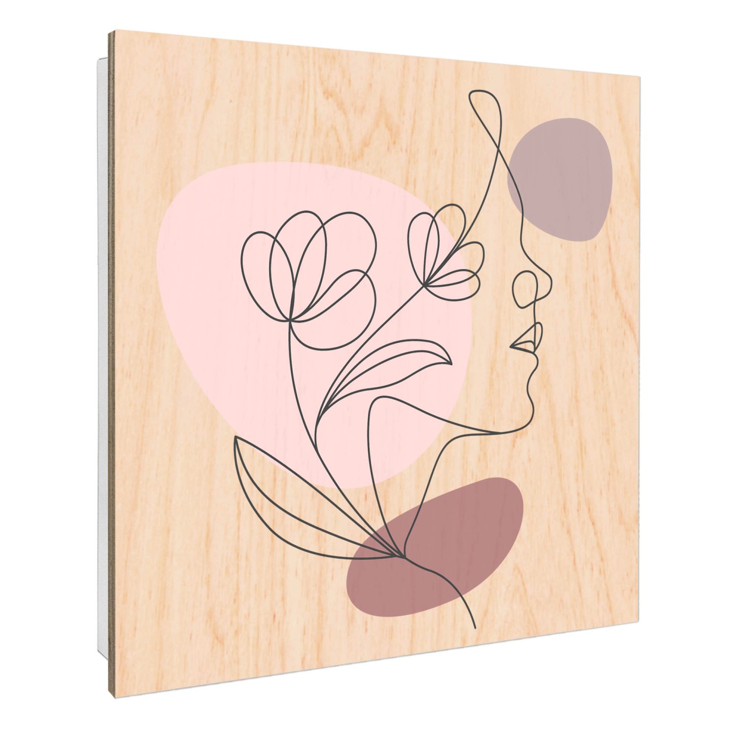 Banjado Großer Schlüsselbox Holz 30x30cm Weiß Scharnier Rechts 50 Haken Sch günstig online kaufen