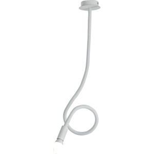 Weiße Luce Design Deckenleuchte Lover mit flexiblem Arm, Ø 10 cm.