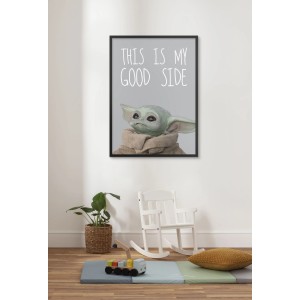 Komar Wandbild Mandalorian The Child "This is my good side", 30x40 cm. Deko-Bild für Kinderzimmer.