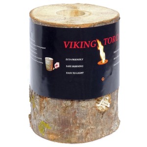 Sunny Garden Schwedenfeuer aus Holz, Ø 12 cm, Höhe 18 cm. Gartendeko für stimmungsvolle Atmosphäre.