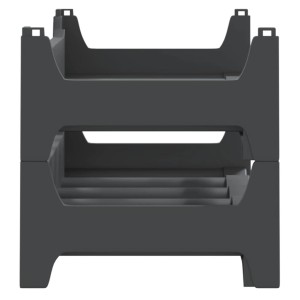 Stapelbares VidaXL Weinregal für 12 Flaschen in Anthrazit.