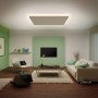 Wohnraum mit Paulmann LED-Strip MaxLED als Deckenbeleuchtung, warmweißes Licht.