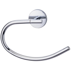 Fackelmann Handtuchring Vision in Chromoptik, Badhelfer für die Wandmontage.