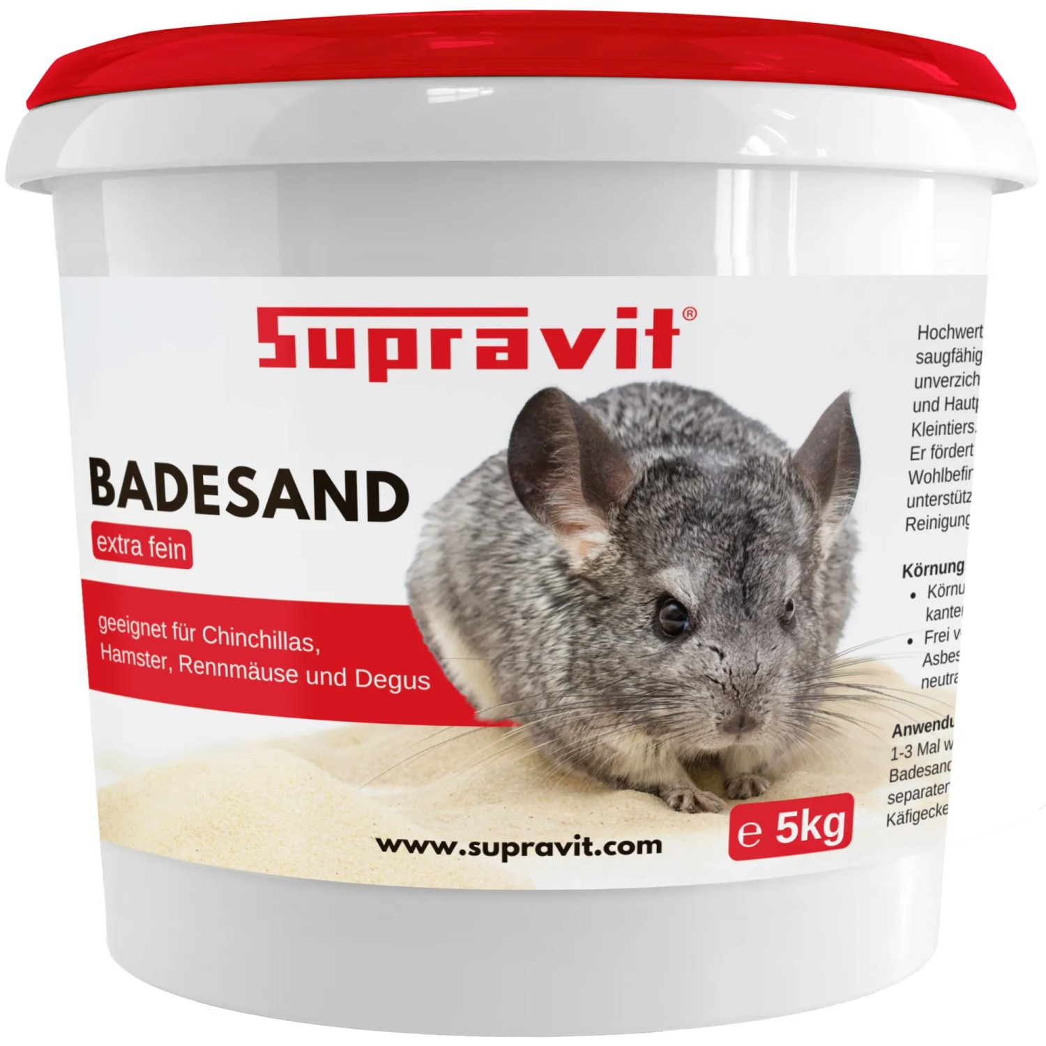 Supravit Chinchilla Sand Badesand für Hamster und Chinchilla