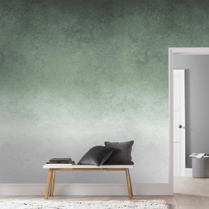 Art for the Home Fototapete Fading groen (280x200 cm) mit grünem Farbverlauf im Raum.