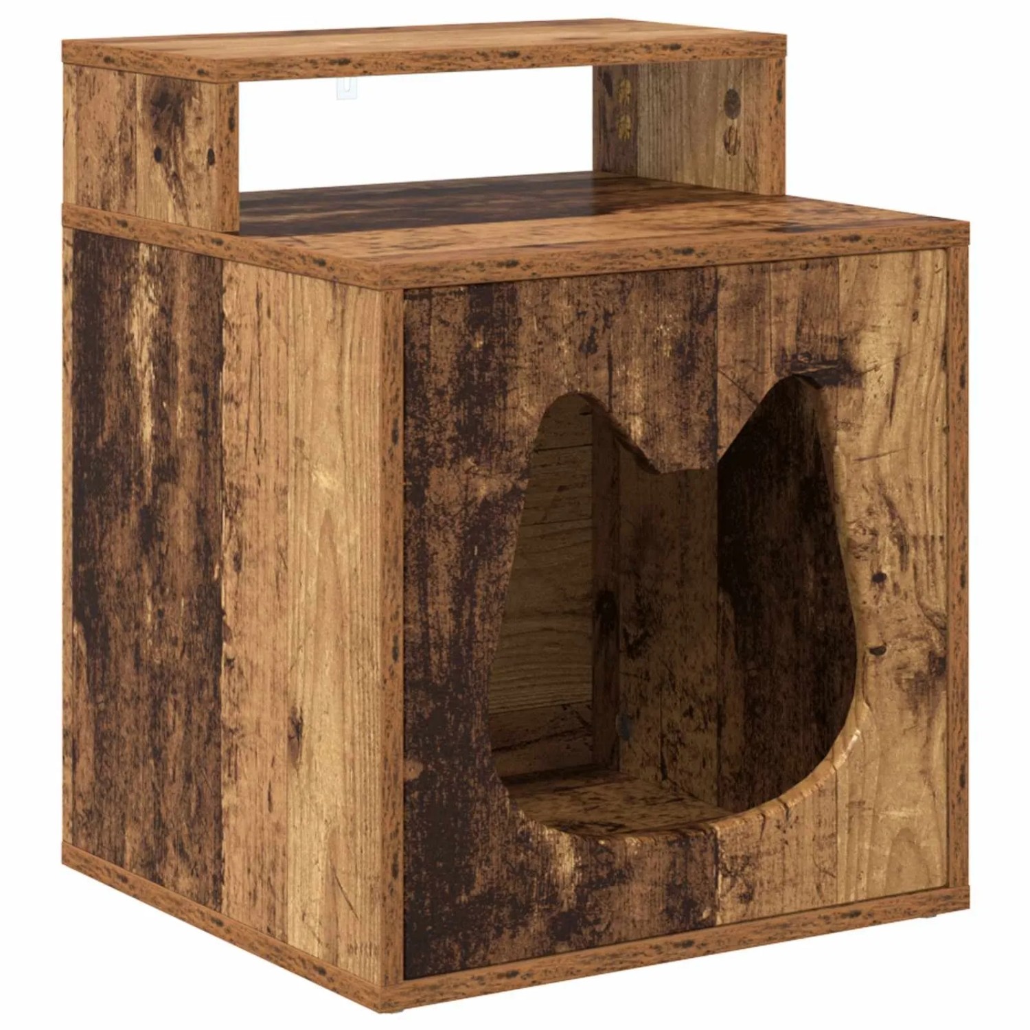 vidaXL Katzenhaus Altholz 42,5 x 40 x 53,5 cm Holzwerkstoff 8000696