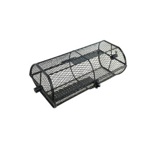 Taino Grillrondell Grillkorb für Drehspieß, Stahl, schwarz. Grillzubehör für Rösten von z.B. Pommes.