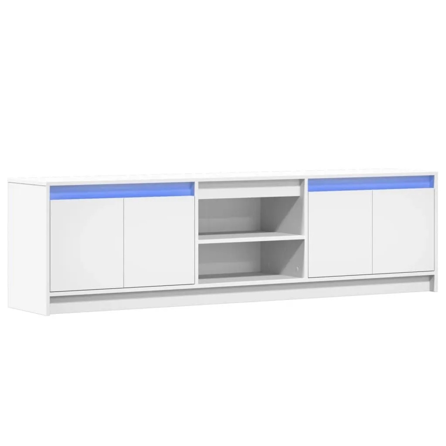 vidaXL TV-Schrank mit LED-Beleuchtung Weiß 180x34x50 cm Holzwerkstoff 3307912